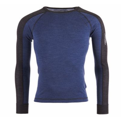 Himalaya Merino Crewneck Sr, Blue/Dk Grey, Xl,  Ullunderställ