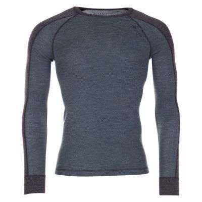 Himalaya Merino Crewneck Sr, Olive/Dk Grey, 2xl,  Swedemount
