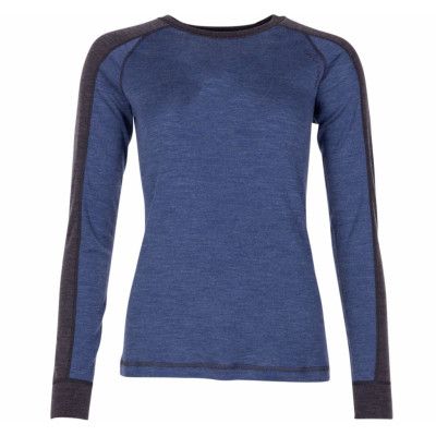 Himalaya Merino Crewneck W, Blue/Dk Grey, 40,  Swedemount