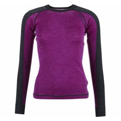 Himalaya Merino Crewneck W, Purple/Dk Grey, 36,  Ullunderställ