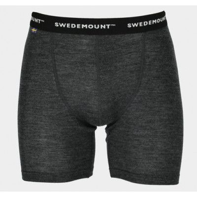 Himalaya Merino Wool Boxer Short, Charcoal Melange, S,  Ullunderställ