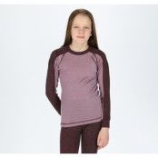 Himalaya Merino Wool Crewneck Jr, Dusty Rose Melange/Plum Melang, 110,  Ullunderställ