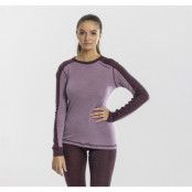 Himalaya Merino Wool Crewneck W, Dusty Rose Melange/Plum Melang, 40,  Ullunderställ