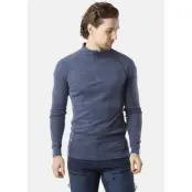 Himalaya Merino Wool Halfzip, Navy Melange, Xl, Ullunderställ