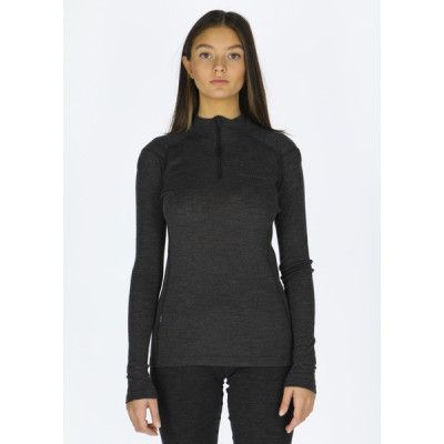 Himalaya Merino Wool Halfzip W, Charcoal Melange, 42,  Ullunderställ
