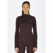 Himalaya Merino Wool Halfzip W, Plum Melange, 46, Ullunderställ