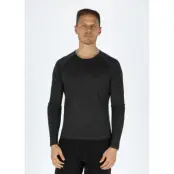 Himalaya Merino Wool Henley L/S, Charcoal Melange, Xl, Ullunderställ