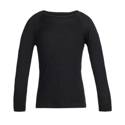 Icebreaker 200 Oasis LS Crew Top Kids Black Black 92