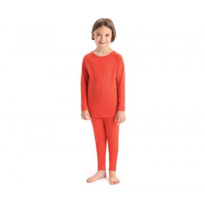 Icebreaker 200 Oasis LS Crew Top Kids Vibrant Earth