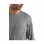 Icebreaker Granary LS Pocket Tee Men Metro Heather