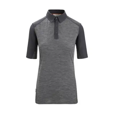 Icebreaker Hike SS Top Women Gritstone Heather/Monsoon - XS