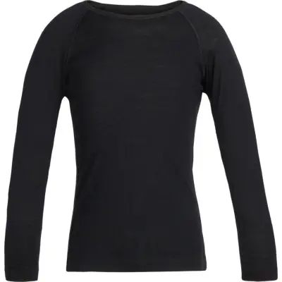 Icebreaker Kids' 200 Oasis Longsleeve Crewe Black