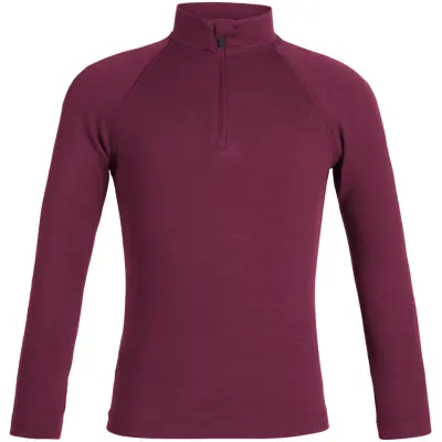 Icebreaker Kids 260 Tech LS Half Zip Cherry