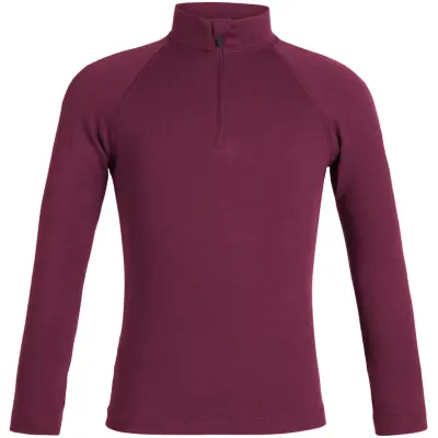 Icebreaker Kids 260 Tech LS Half Zip Cherry