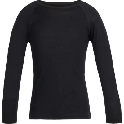 Icebreaker Kids Oasis LS Crewe 200 Black