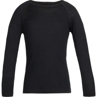Icebreaker Kids Oasis LS Crewe 200 Black
