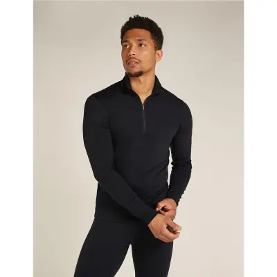 Icebreaker Men Merino 200 Oasis LS Half Zip Black - M