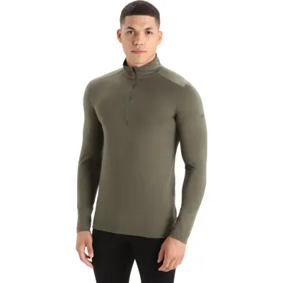 Icebreaker Men's 200 Oasis Long Sleeve Half Zip Loden