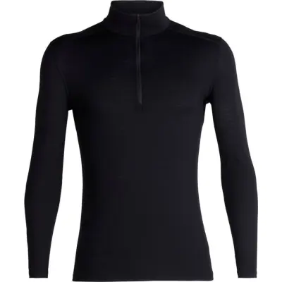 Icebreaker Men's 200 Oasis Long Sleeve Half Zip Black