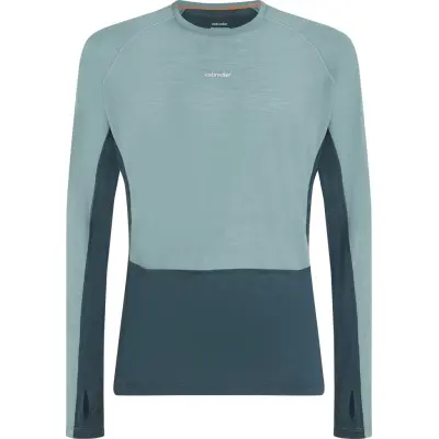 Icebreaker Men's Merino 125 Zoneknit Longsleeve Crewe Abyss/blue Ash/cb