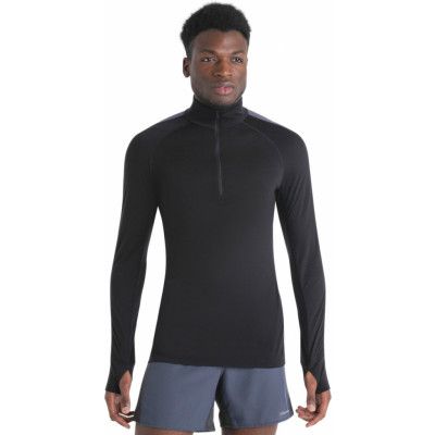 Icebreaker Men's Merino 125 Zoneknit™ LS Half Zip Black/Graphite/Cb