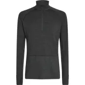 Icebreaker Men's Merino 260 ZoneKnit Long Sleeve Half Zip Jet Hthr