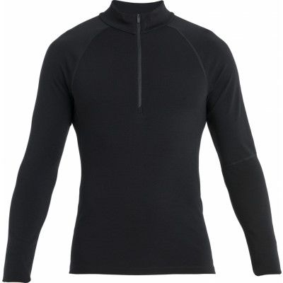 Icebreaker Men's Merino 300 MerinoFine Polar Long Sleeve Half Zip Black