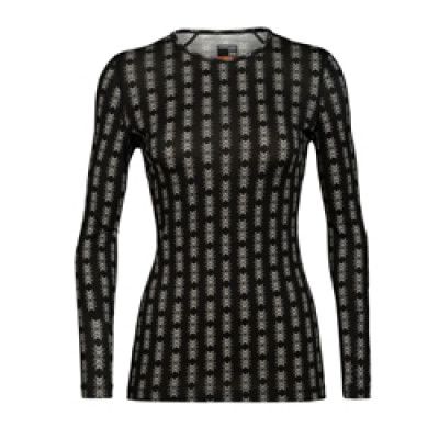 Icebreaker Wmns 200 Oasis LS Crewe Snow Heritage