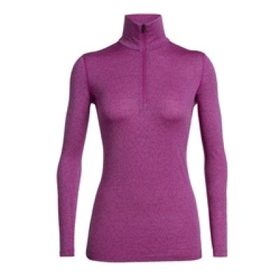 Icebreaker Wmns 200 Oasis LS Half Zip Sky Paths