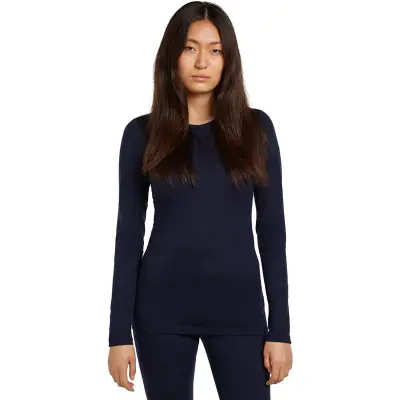 Icebreaker Women Merino 200 Oasis LS Crewe Midnight Navy Midnight Navy S
