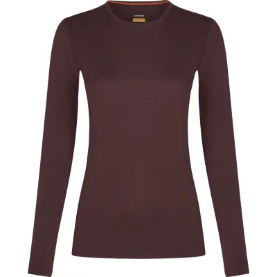 Icebreaker Women's 200 Oasis Long Sleeve Crewe Java