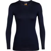 Icebreaker Women's 200 Oasis Long Sleeve Crewe Midnight Navy
