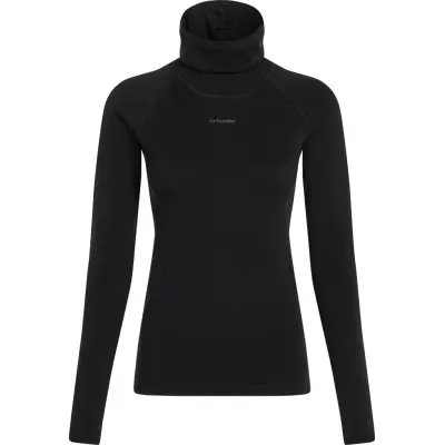 Icebreaker Women's 300 MerinoFine Polar Long Sleeve Roll Neck Black
