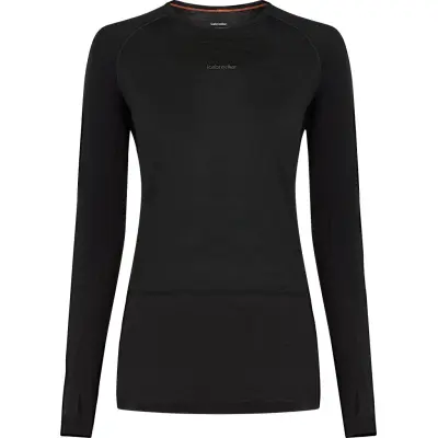 Icebreaker Women's Merino 125 Zoneknit Longsleeve Crewe Black