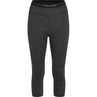 Icebreaker Women's Merino 260 Zoneknit 3/4 Thermal Leggings Jet Hthr