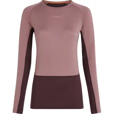 Icebreaker Women's Merino 260 ZoneKnit Long Sleeve Crewe Java/Summit