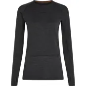 Icebreaker Women's Merino 260 ZoneKnit Long Sleeve Crewe Jet Hthr