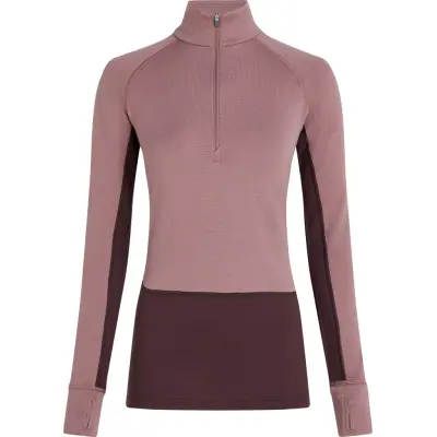 Icebreaker Women's Merino 260 ZoneKnit Long Sleeve Half Zip Java/Summit