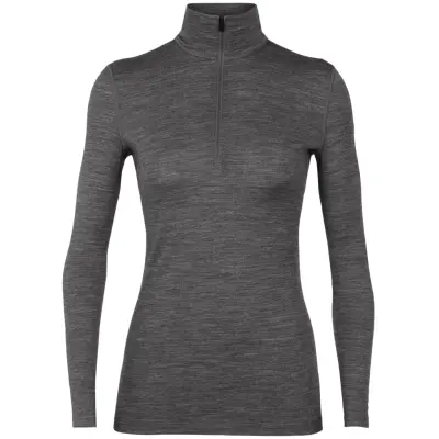 Icebreaker W's 200 Oasis LS Half Zip Gritstone Hthr