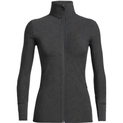 Icebreaker W's Descender LS Zip Jet HTHR