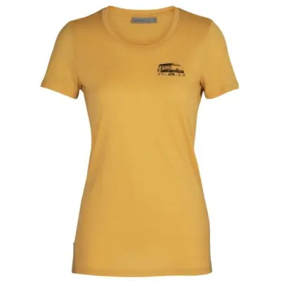 Icebreaker W's Tech Lite SS Low Crewe The Good Life Safflower