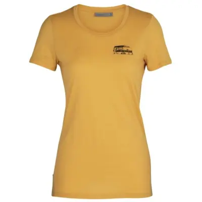 Icebreaker W's Tech Lite SS Low Crewe The Good Life Safflower