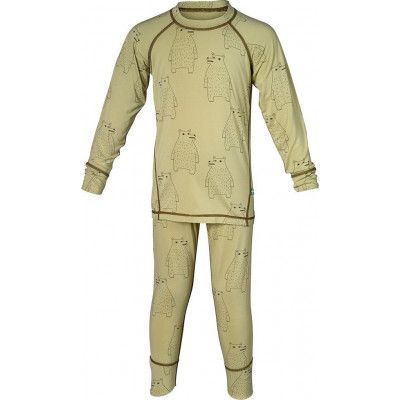 Isbjörn of Sweden Kids' Polarbear Set Baselayer Forest Dew