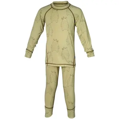 Isbjörn Polarbear Set Baselayer Kids Forest Dew