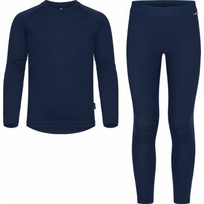 Gridarmor Juniors' Viks Wool Undertøy Set Navy Blazer