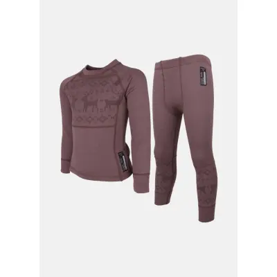 Kåbdalis Merino Set, Rose, 80,  Ullunderställ