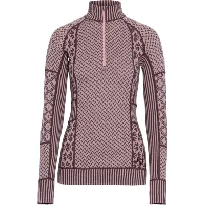 Kari Traa Women's Smekker Half Zip Cocoa Powder