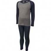 Ulvang Kids' Gausdal Ullsett New Navy/Grey Melange