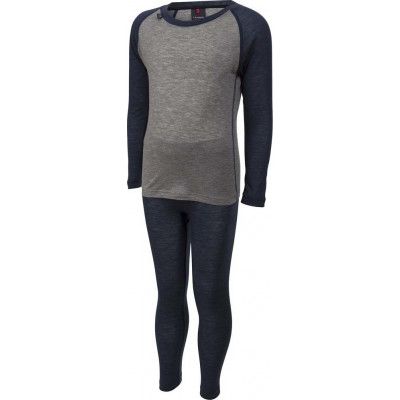 Ulvang Kids' Gausdal Ullsett  New Navy/Grey Melange