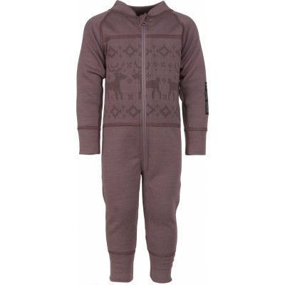 Kids' Kåbdalis Merino Overall Dusty Mauve
